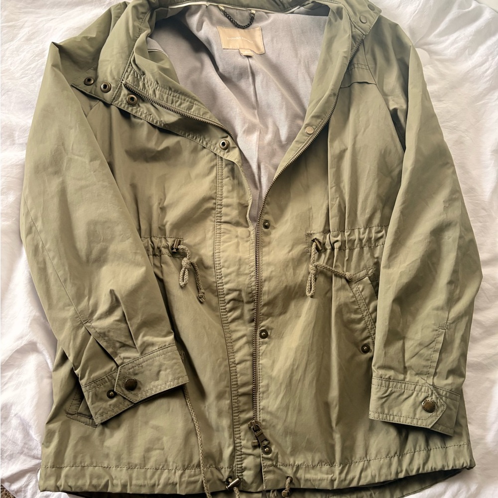 Banana Republic Olive Green Utility Jacket | Lightweight Water Resistant - Small